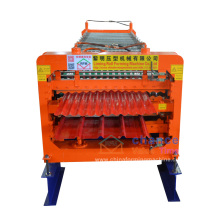 durable in use double deck corrugated and trapezoid steel double layer roll forming machine
